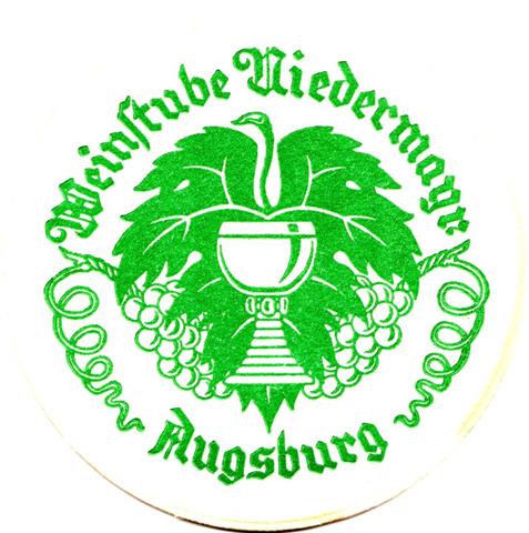 augsburg a-by niedermayr 1a (rund215-weinstube niedermayr-grn)